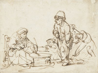 La donna delle frittelle, c.1635 da Rembrandt van Rijn